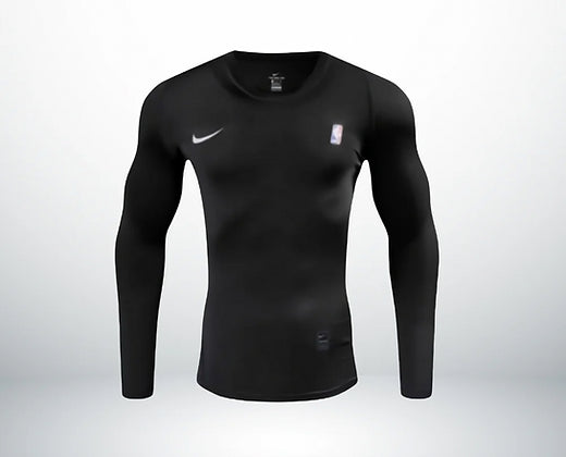 NBA Elite Pro Black Compression Long Sleeve