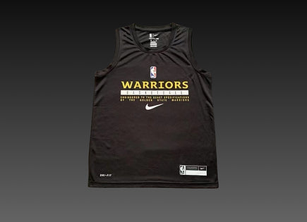 Golden State Warriors Black Warm-Up Tank Top