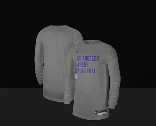 Los Angeles Lakers On-Court Practice Performance Long Sleeve T-Shirt