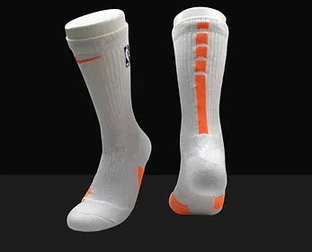 ELITE Crew Socks - White/Orange