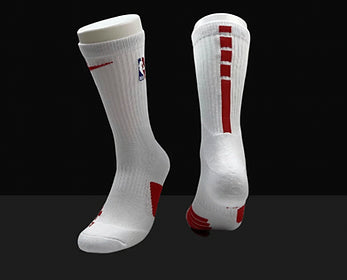 NBA Elite Crew Socks - White/Red