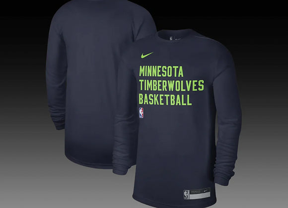 Minnesota Timberwolves On-Court Practice Performance Long Sleeve T-Shirt