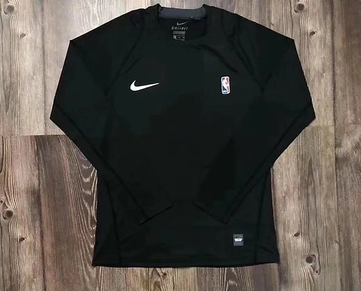 NBA Elite Pro Black Compression Long Sleeve