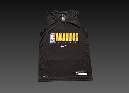 Golden State Warriors Black Warm-Up Tank Top