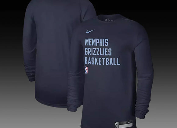 Memphis Grizzlies On-Court Practice Performance Long Sleeve T-Shirt