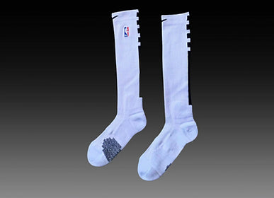 ELITE Knee High Crew Socks - White/Black