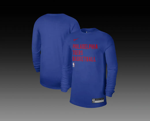 Philadelphia 76ers On-Court Practice Performance Long Sleeve T-Shirt