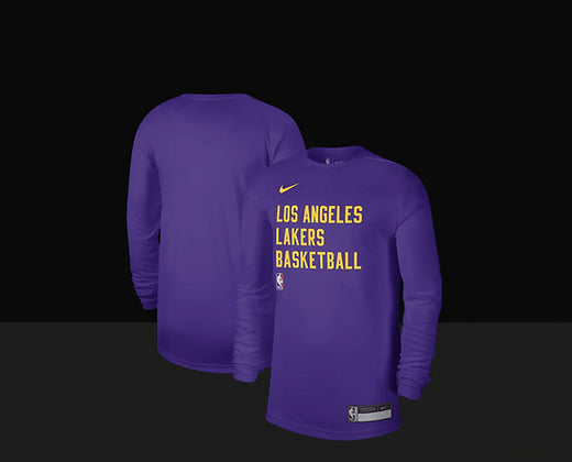 Los Angeles Lakers On-Court Practice Performance Long Sleeve T-Shirt