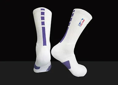 ELITE Crew Socks - White/Purple