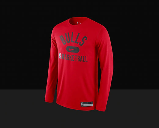 Chicago Bulls On-Court Practice Performance Long Sleeve T-Shirt