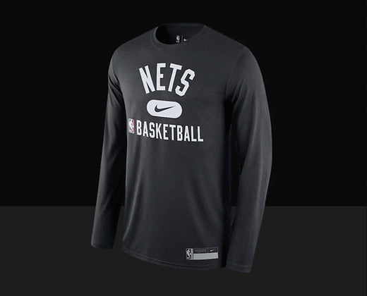 Brooklyn Nets On-Court Practice Performance Long Sleeve T-Shirt