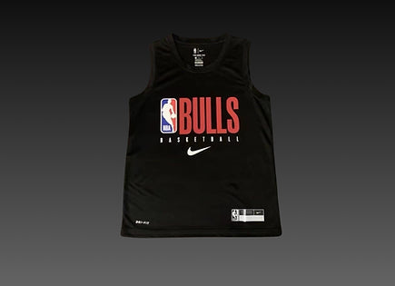 Chicago Bulls Black Warm-Up Tank Top