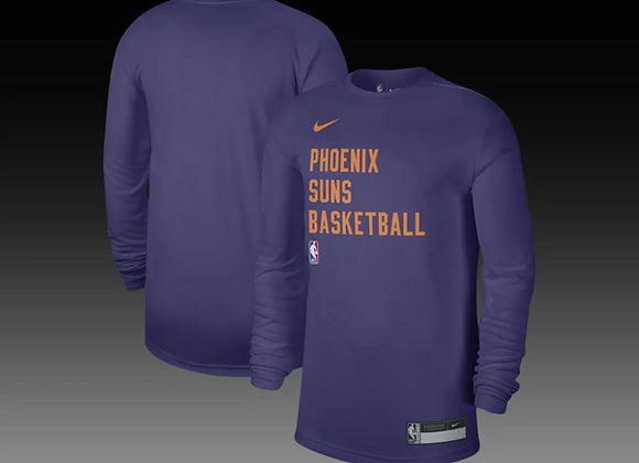 Phoenix Suns On-Court Practice Performance Long Sleeve T-Shirt