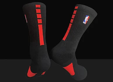 NBA Elite Mid-Length Socks - Black/White