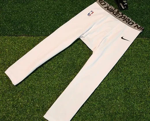 NBA Elite Pro White Compression Tights