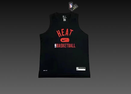 Miami Heat Black Warm-Up Tank Top