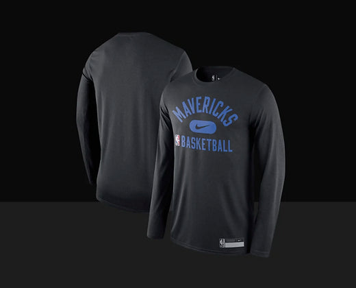 Dallas Mavericks On-Court Practice Performance Long Sleeve T-Shirt