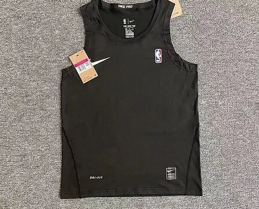 NBA Elite Pro Black Compression Tank Top