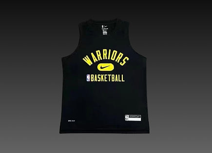 Golden State Warriors Black Warm-Up Tank Top