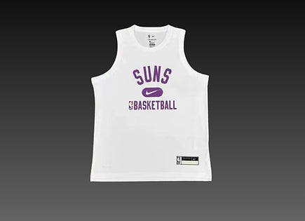 Phoenix Suns White Warm-Up Tank Top