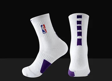 ELITE Grip Crew Socks - White