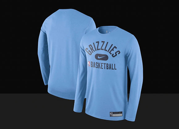 Memphis Grizzlies On-Court Practice Performance Long Sleeve T-Shirt