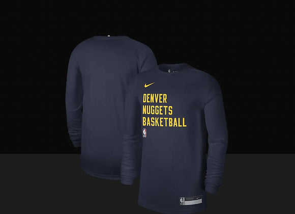 Denver Nuggets On-Court Practice Performance Long Sleeve T-Shirt